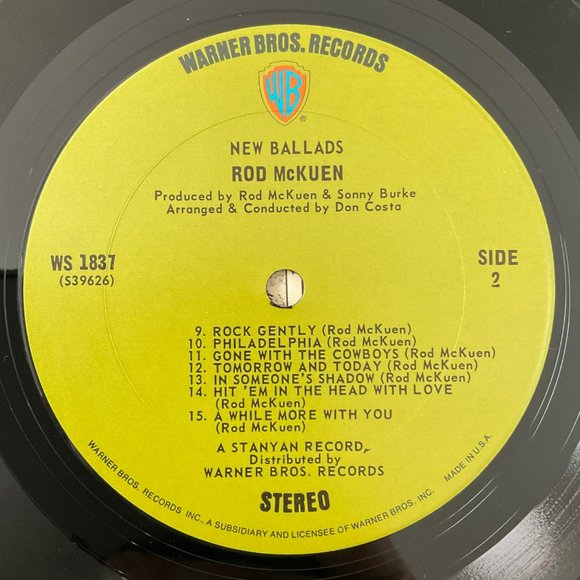 Rod McKuen: New Ballads Vintage Vinyl Record - Picture 10 of 11